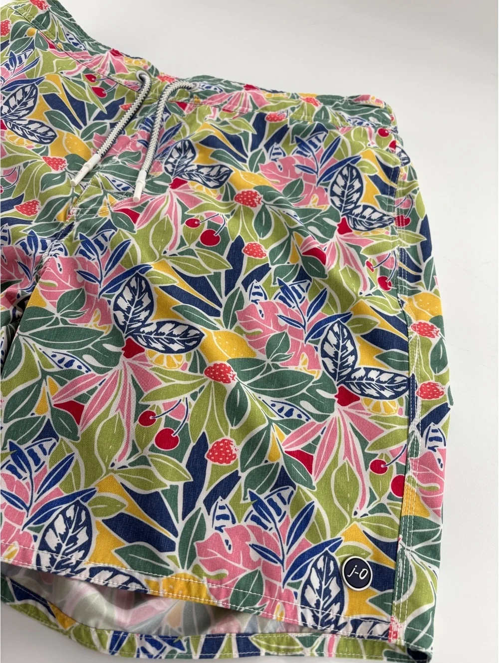 Johnnie-O Swim Trunks Men's L Tropical Fruit Floral Print